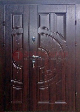 Металлическая филенчатая дверь с виноритом и МДФ Беленый дуб ДВТ-145 в Гатчине