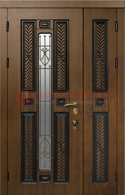 Полуторная входная дверь с виноритом ДВТ-169 в Гатчине