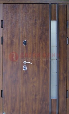 Стальная дверь с виноритом и стеклом ДВТ-187 в Омске