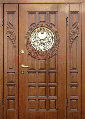 Металлическая филенчатая дверь с виноритом ДВТ-191 в Гатчине