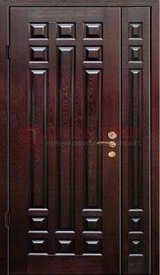 Коричневая металлическая дверь с виноритом ДВТ-20 в Гатчине
