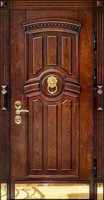 Входная дверь с виноритом в коричневом цвете ДВТ-236 в Гатчине