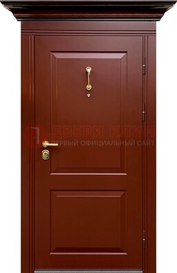 Красная железная дверь винорит для частного дома ДВТ-251 в Гатчине