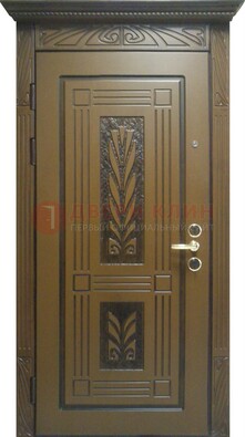 Металлическая дверь с виноритом и узором ДВТ-256 в Гатчине