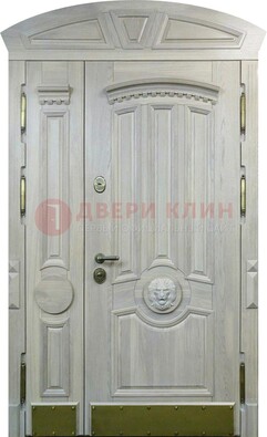 Светлая двухстворчатая дверь с виноритом на улицу ДВТ-258 в Всеволожске