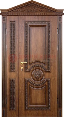 Узорная стальная дверь с виноритом для дома ДВТ-260 в Омске