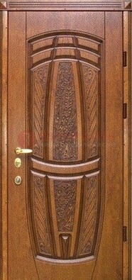 Коричневая металлическая дверь с виноритом ДВТ-34 в Гатчине