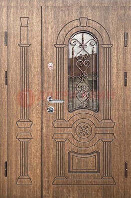 Железная классическая дверь с терморазрывом и рисунком ДВТ-77 в Гатчине